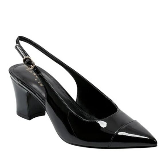 Marc Fisher Blakeley Slingback Pump Heel Black Patent Leather Size 7 NEW - Picture 7 of 7